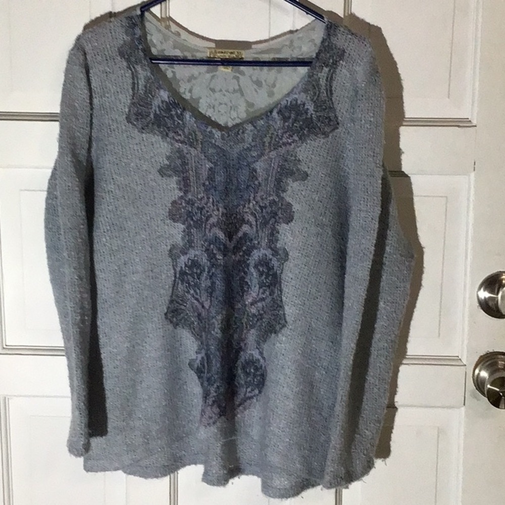 Women’s Open Knit V-Neck Sweater